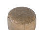 Giner y Colomer Puff Redondo Tapizado en Piel Natural Beige